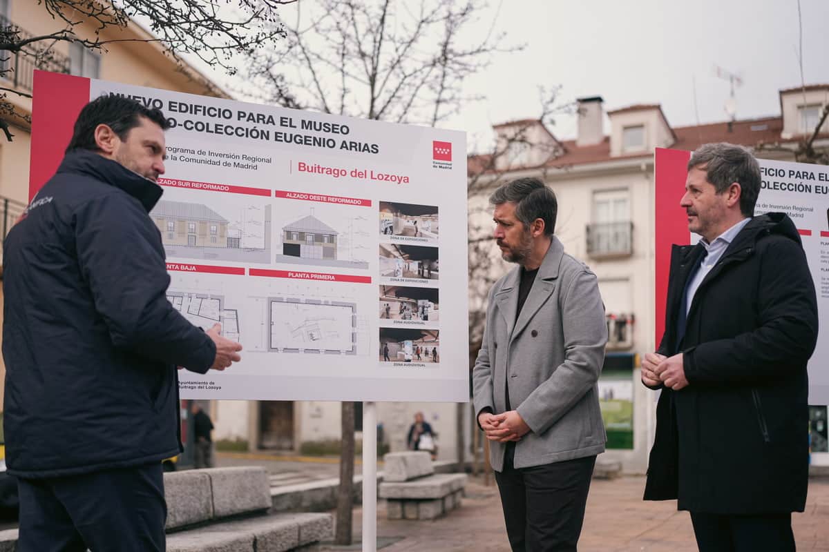 Werkzaamheden aan een historisch gebouw voor het nieuwe Museo Picasso in Buitrago del Lozoya.